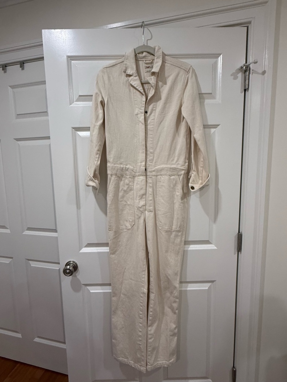 Faherty Denim Ecru Utility Jumpsuit